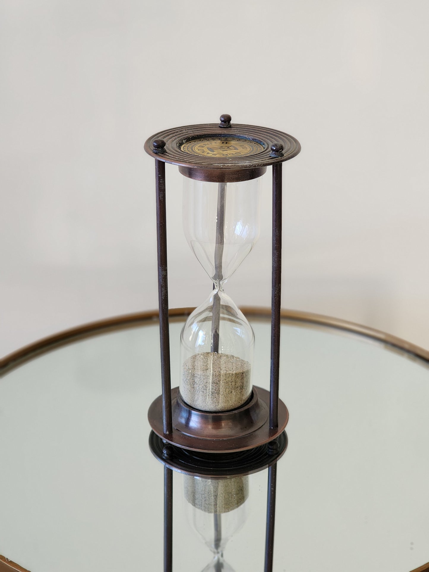 Ex display Bronze hourglass decor