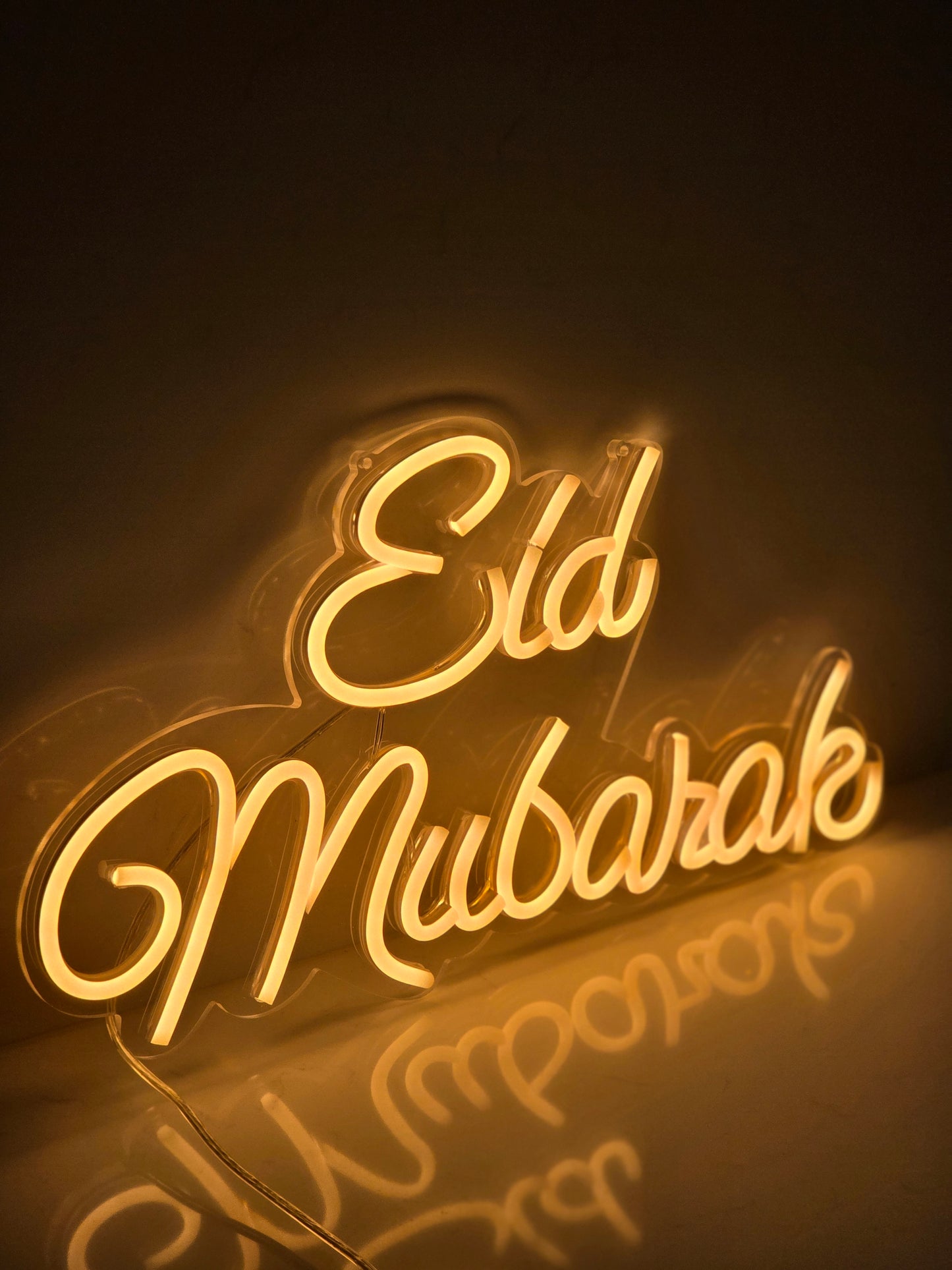 Eid mubarak neon light