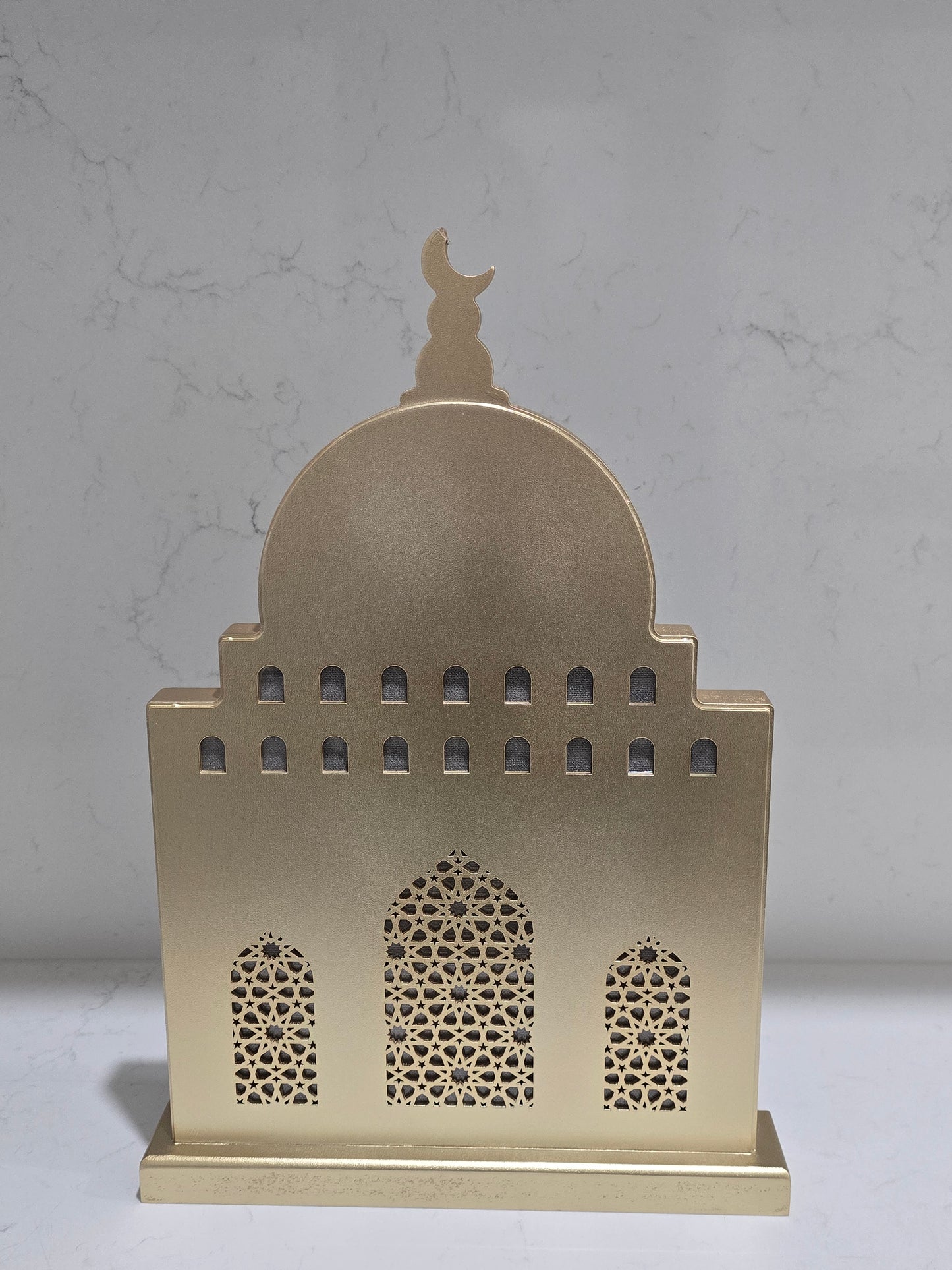 ExDisplay damaged gold light up mosque (D)