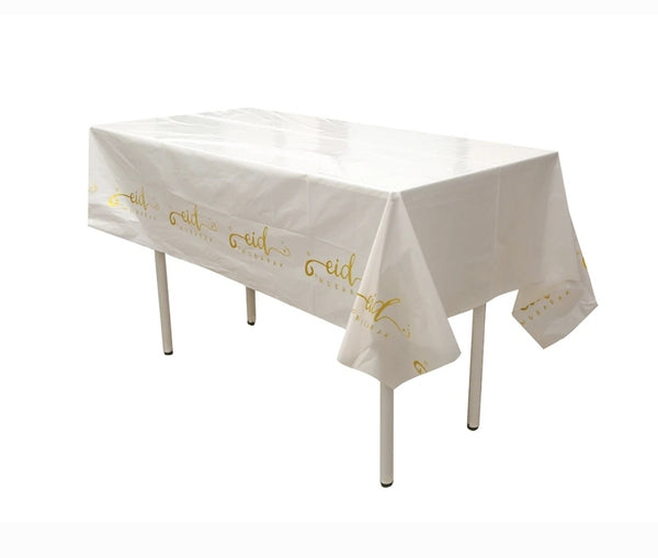 Eid white/gold table cloth