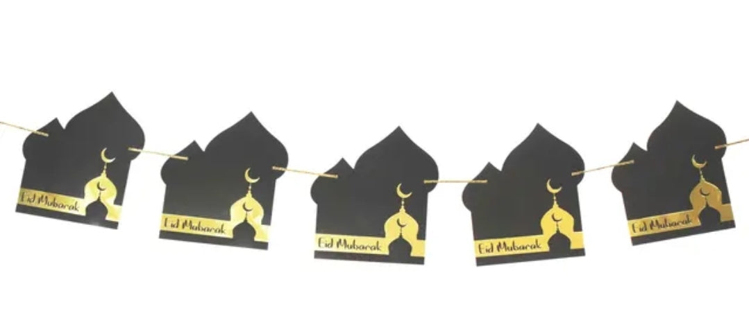 Mosque eid mubarak banner