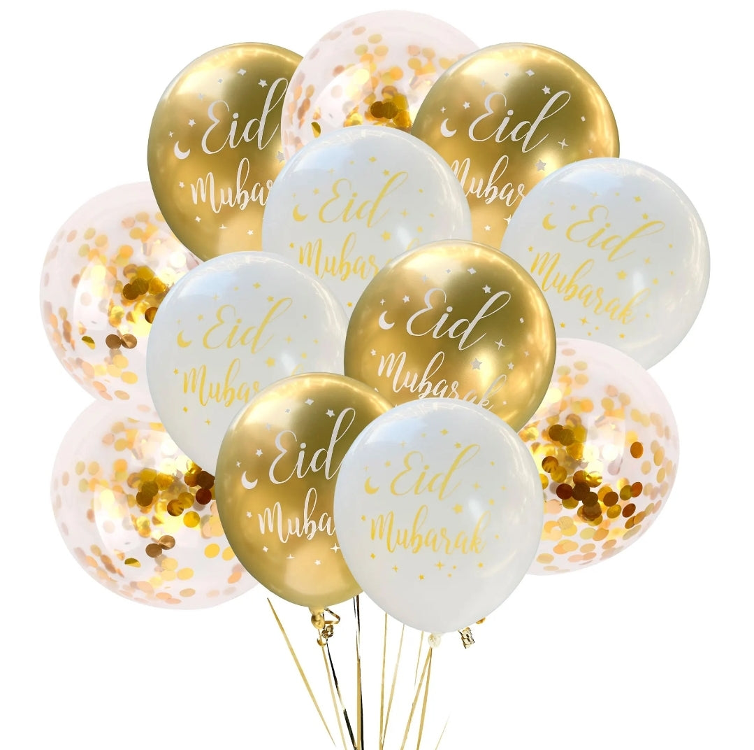 Eid 12 pack balloons