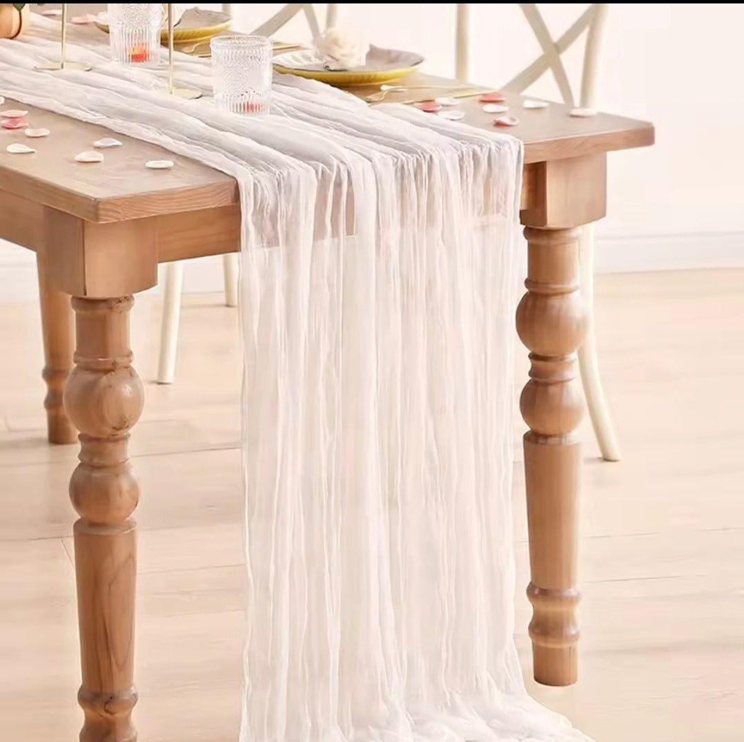 Ramadan white table runner