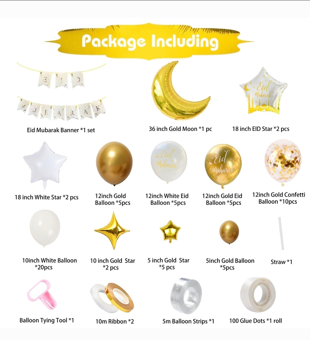 Eid balloon marble pack