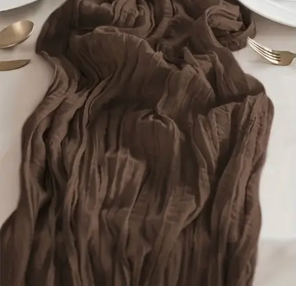 Ramadan dark chocolate brown table runner
