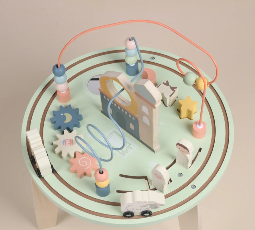 islamic kids wooden multiplay activity table (fine motor development)