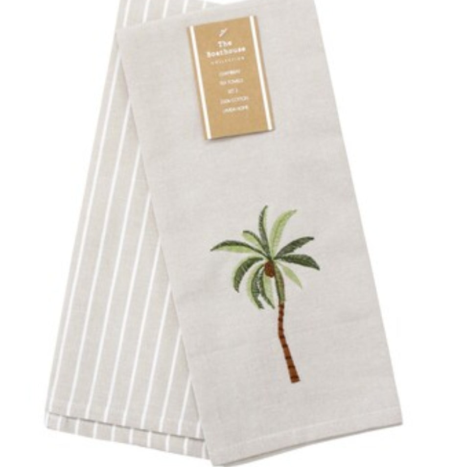 2 piece palm teatowel set