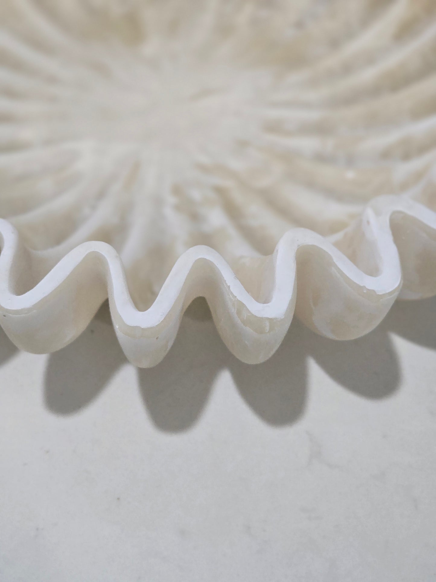 Beige resin decor bowl