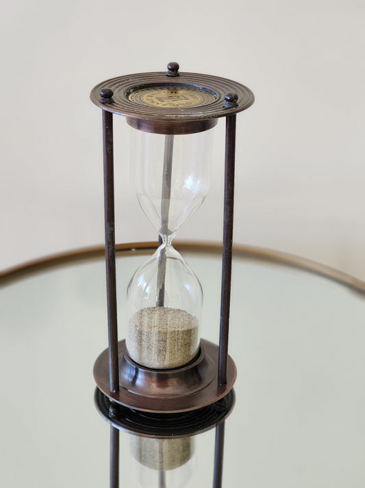 Ex display Bronze  hourglass decor