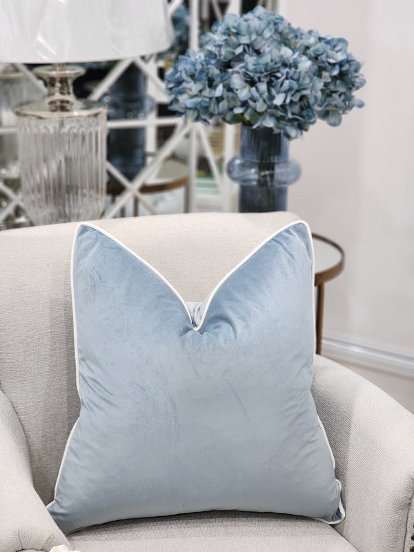 Duck egg Hampton blue cushion