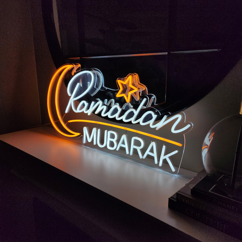 Ramadan mubarak  neon light