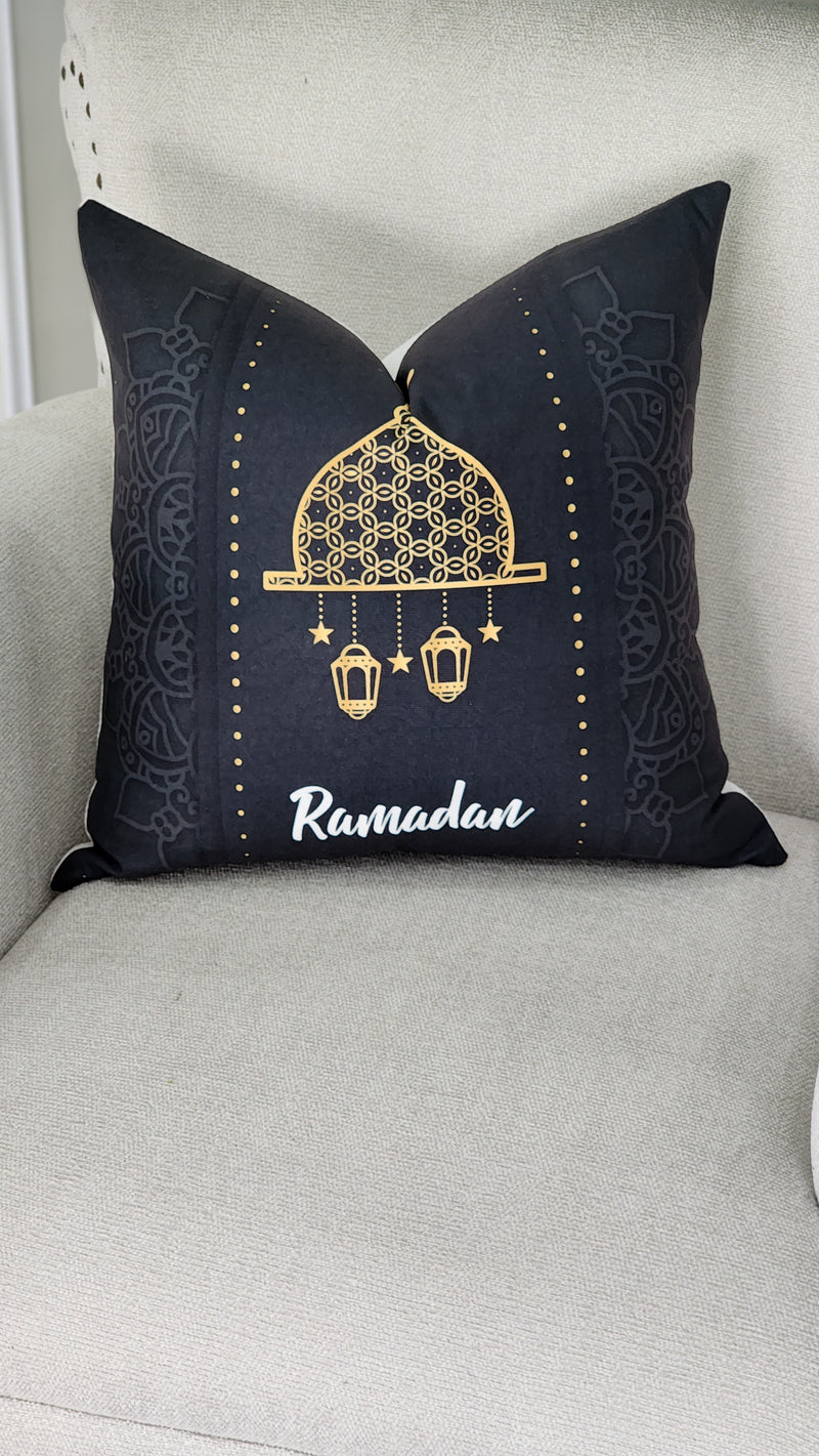 Ramadan black/gold cushion
