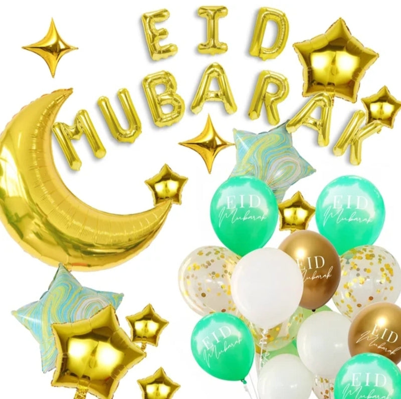 Eid party balloon pack (green )