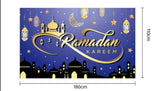 Ramadan kareem banner blue