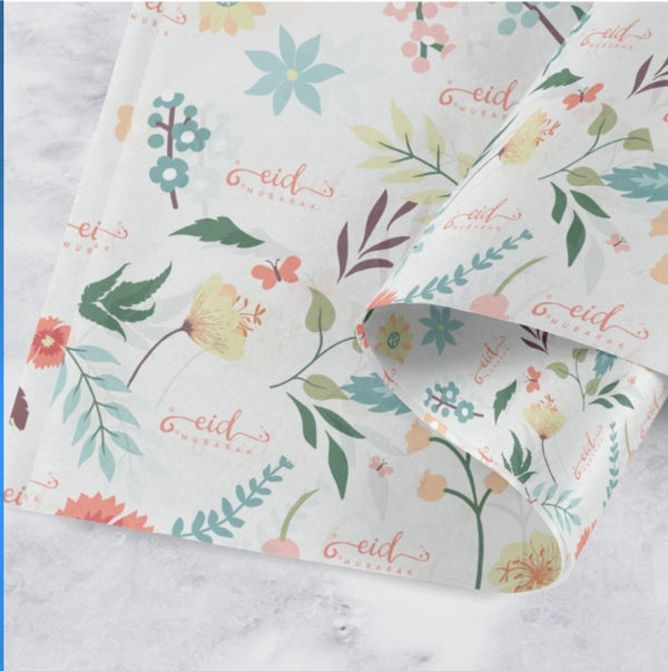 Flower eid wrapping paper