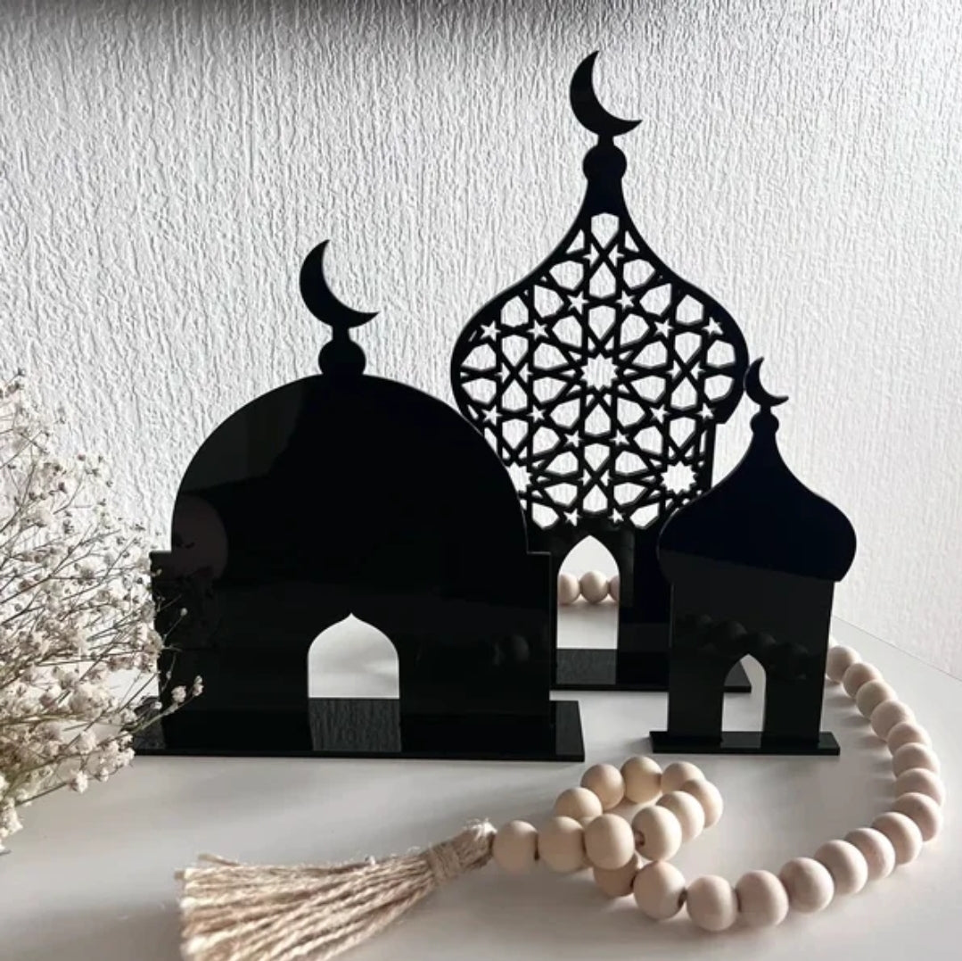 3pce Acrylic mosque ramadan set