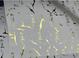 Gold/white marble eid mubarak wrapping paper