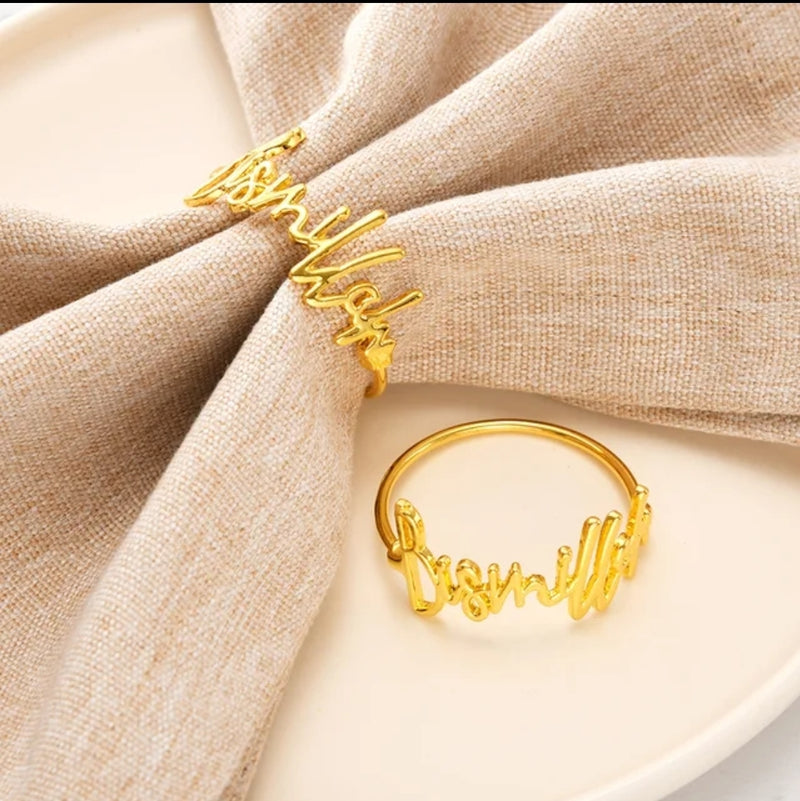 Gold ramadan napkin ring