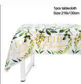 Eid leaf plastic table cloth