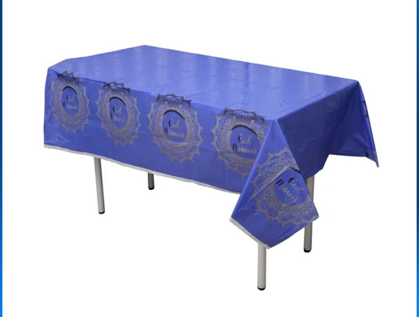 Violet eid mubarak table cloth