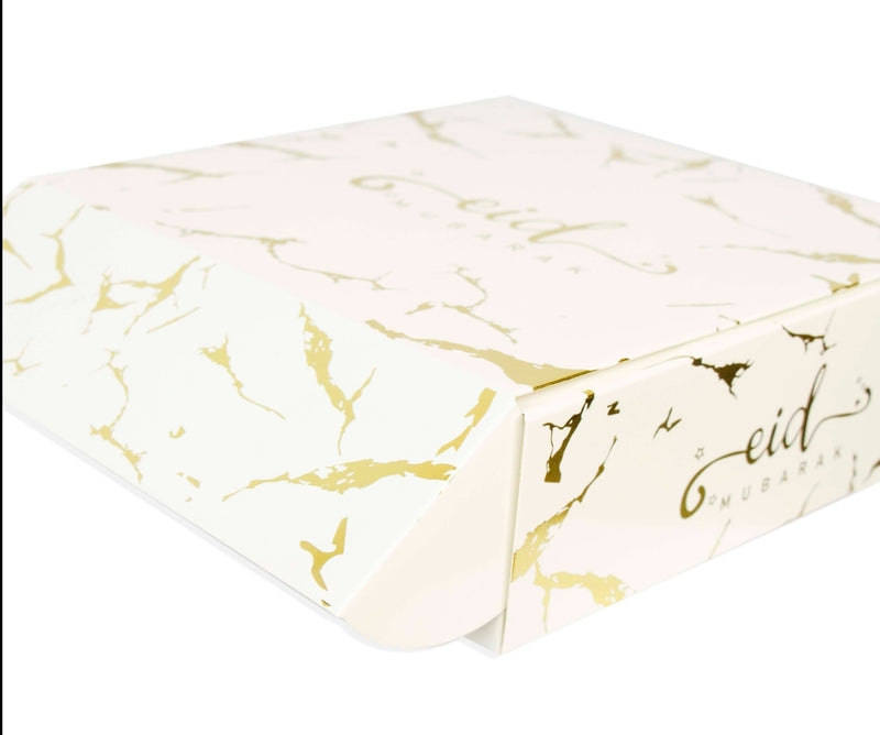 Eid white marble gift box