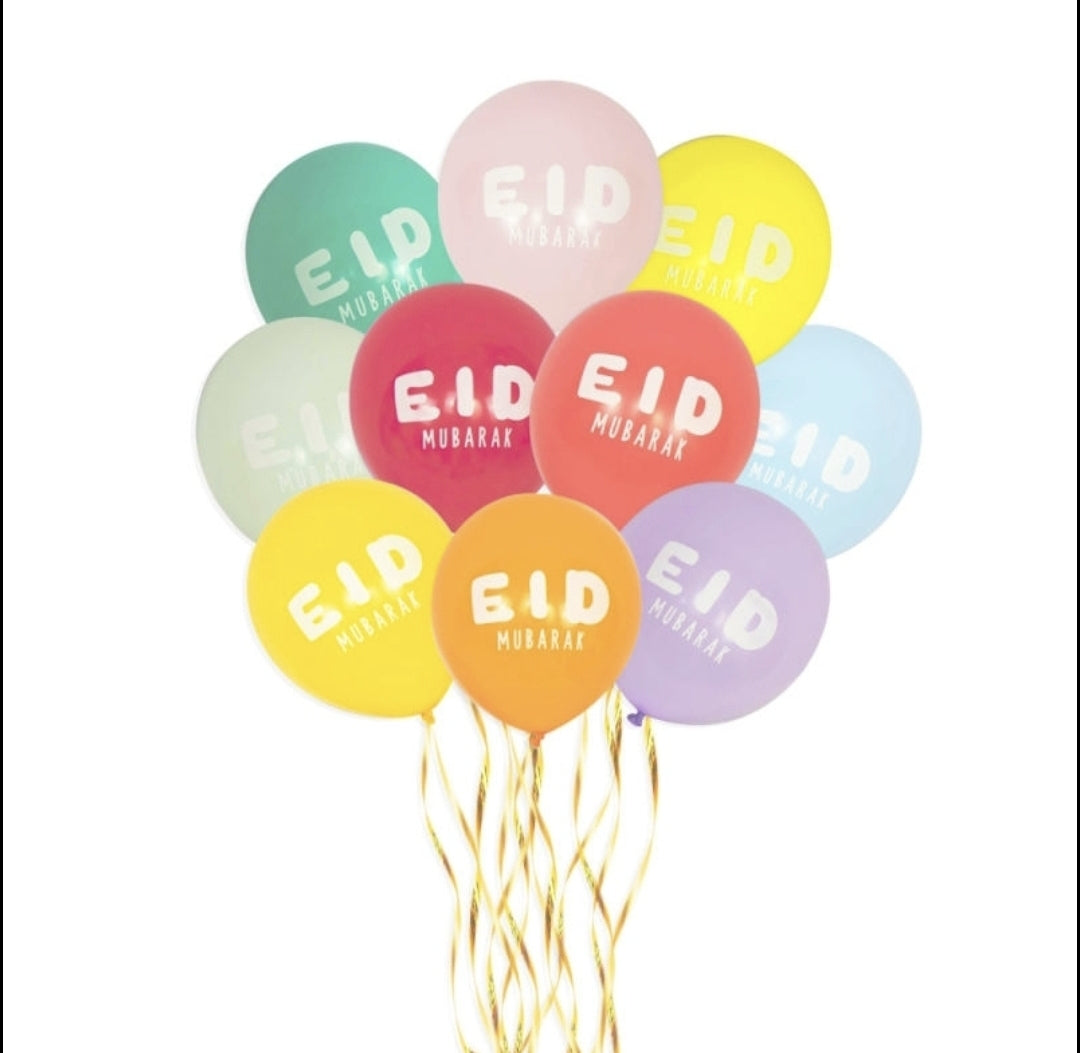 10 pack eid balloons