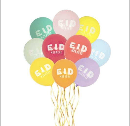 10 pack eid balloons