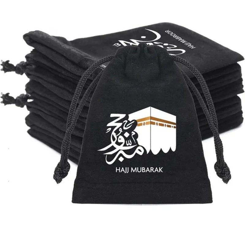 10 pack velour hajj favour bags