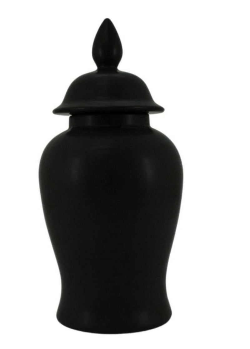 Stella Black ginger jar decor