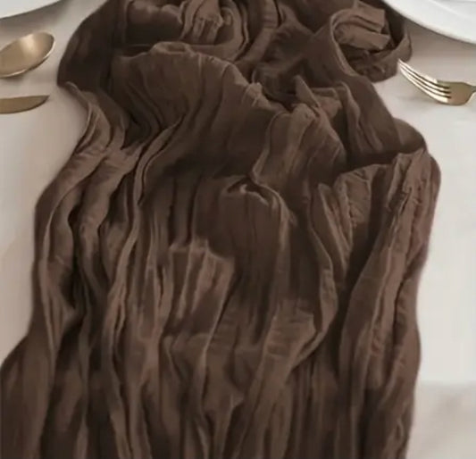 Ramadan  dark chocolate brown table runner