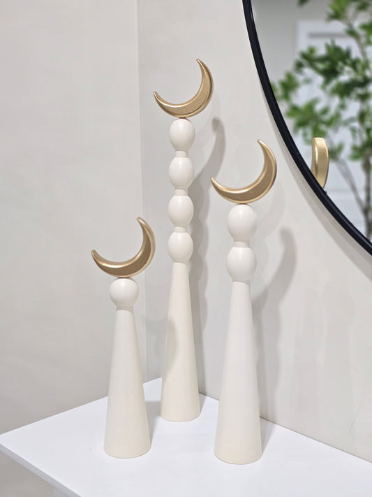 Ramadan/eid beige minarets set