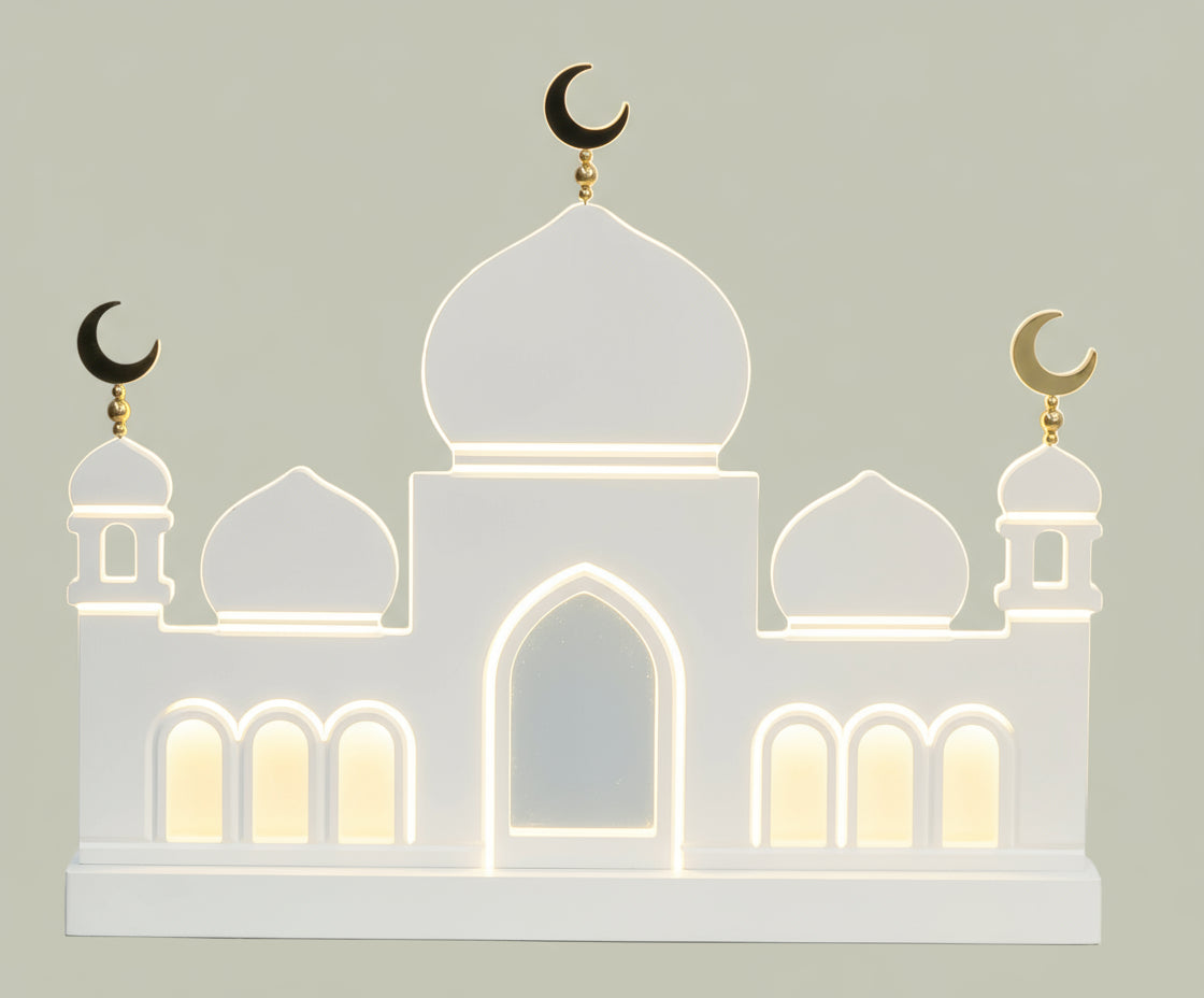 Madinah white led mosque