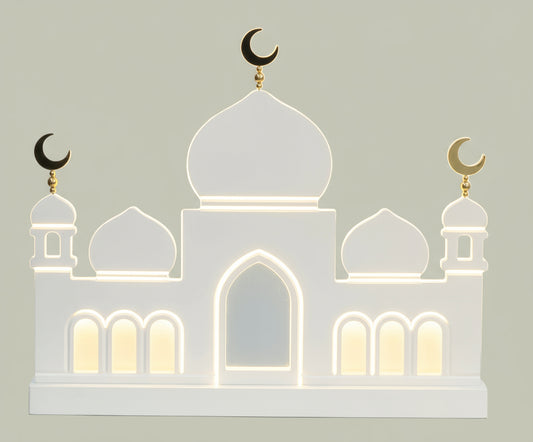 Madinah white led mosque