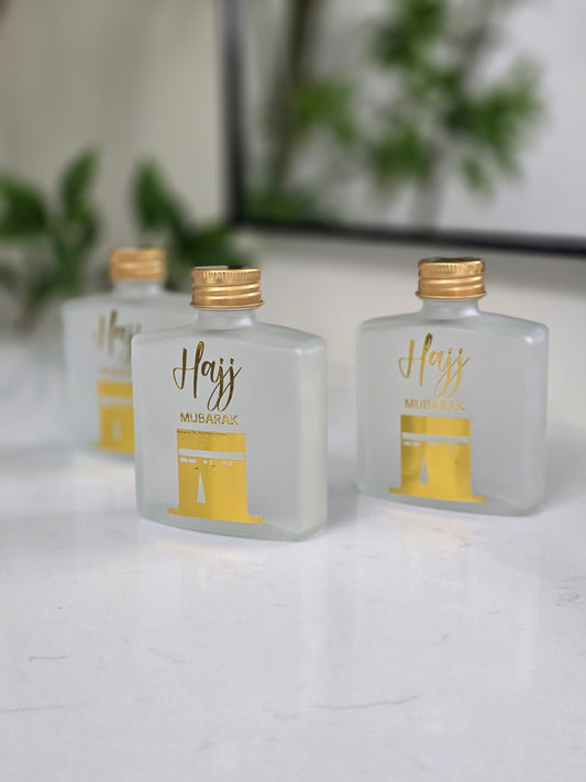Hajj glass bottle for zamzam ( comes empty )