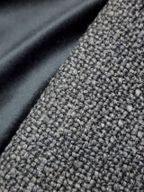 Black/charcoal grey weave throw rug