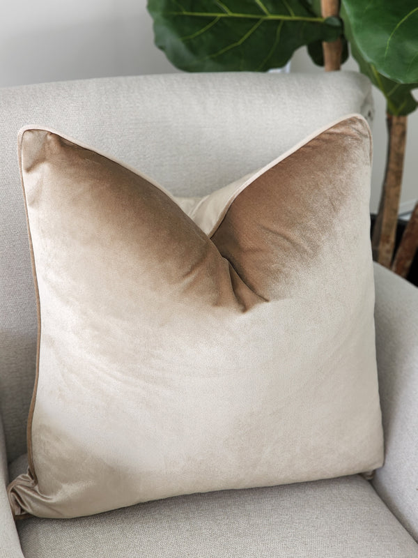 Dark champagne cushion