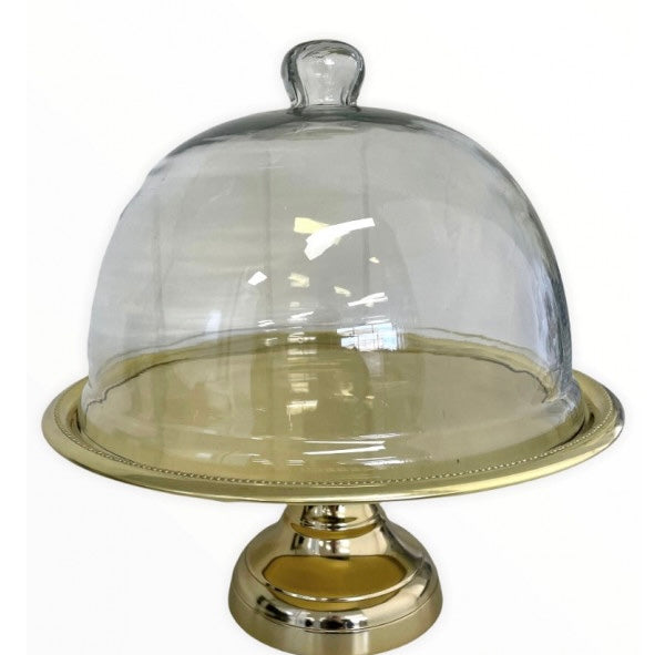 Cake Stand Wide Glass Cloche decor