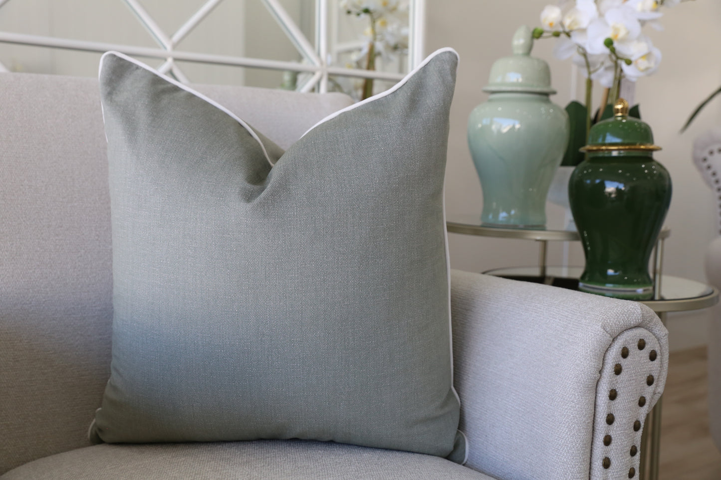 Textured Sage Green Cushion