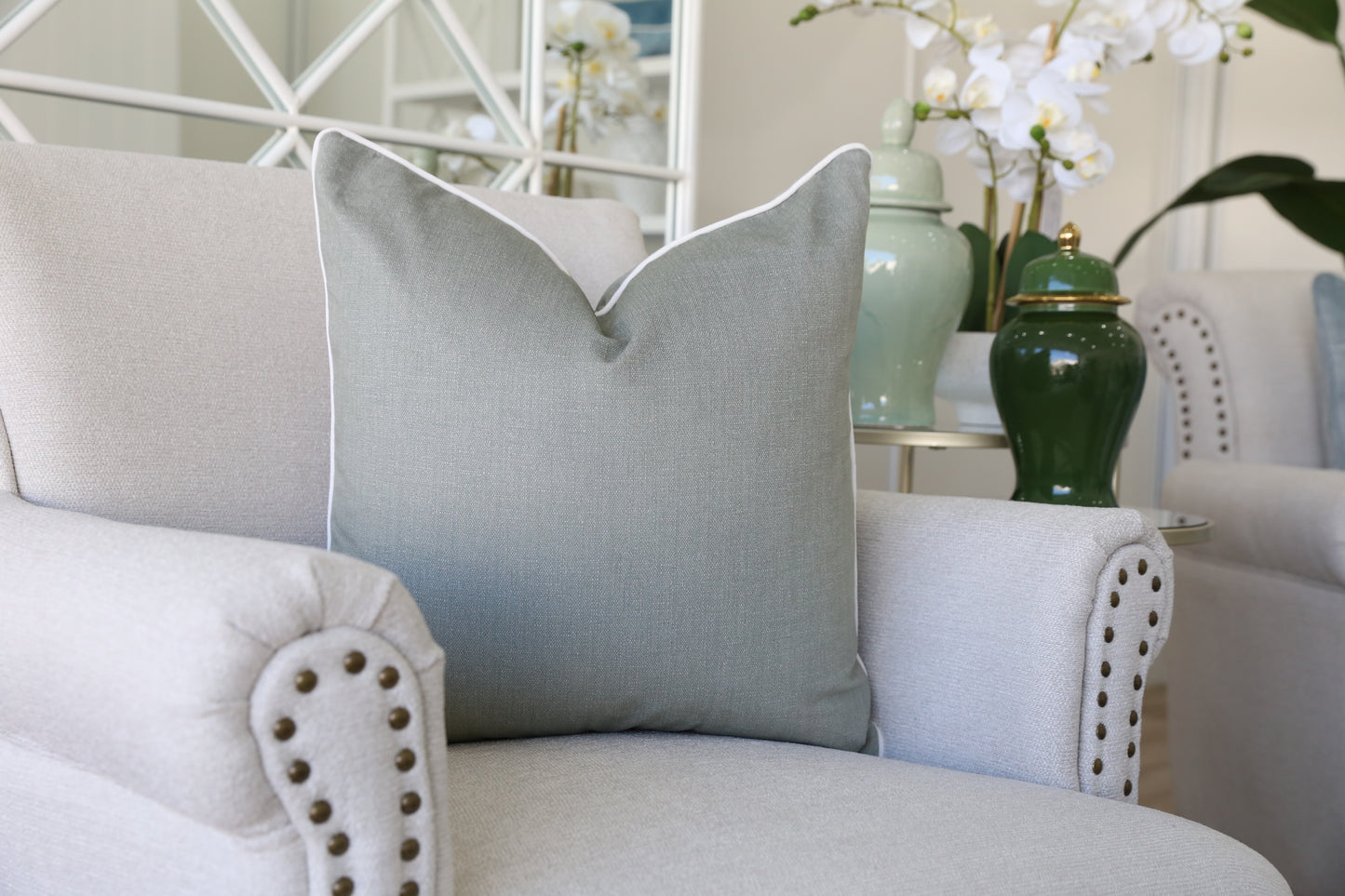 Textured Sage Green Cushion