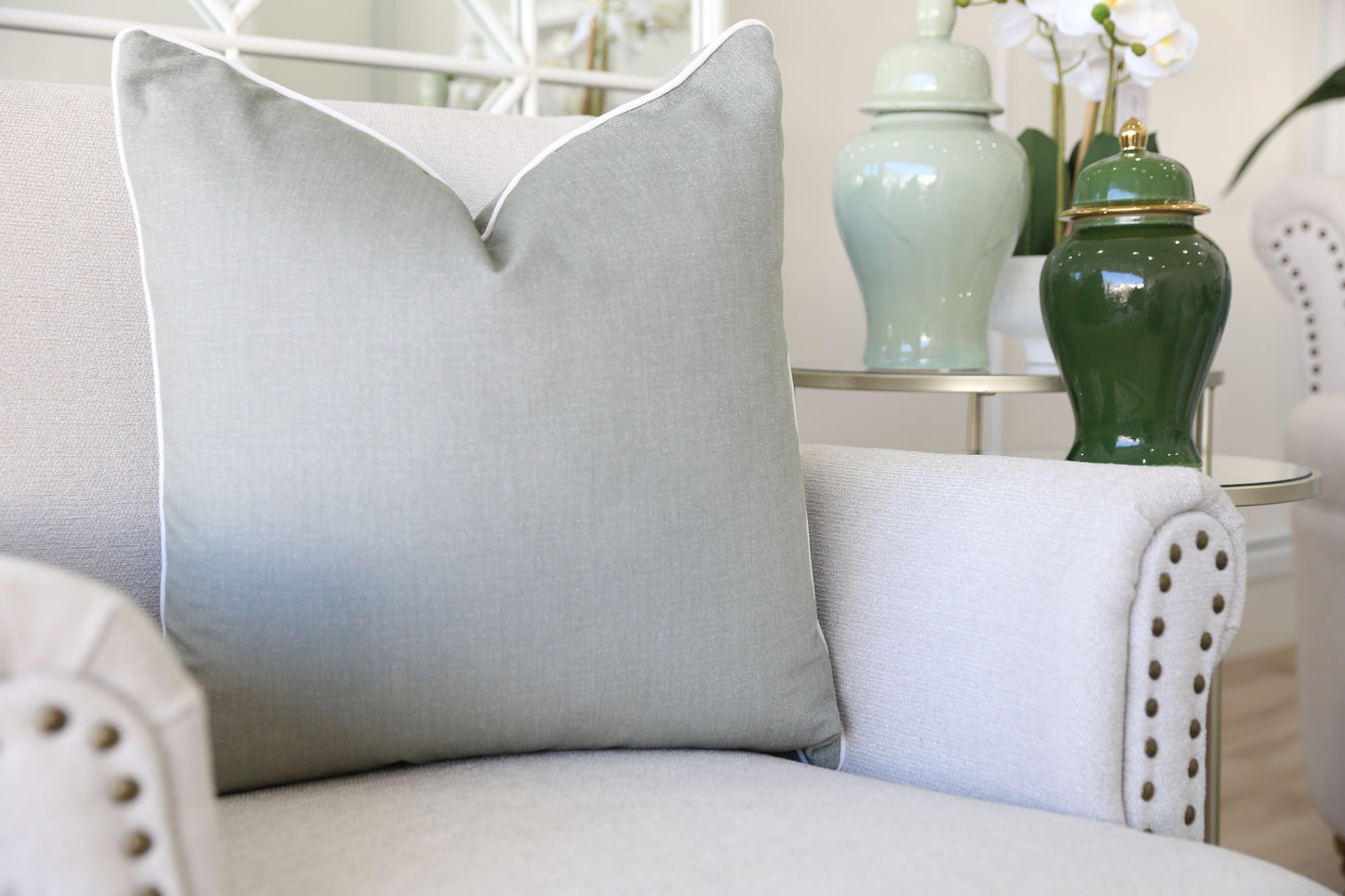 Textured Sage Green Cushion