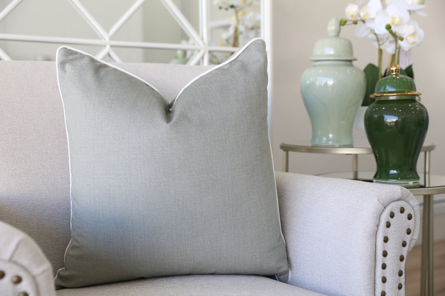 Textured Sage Green Cushion