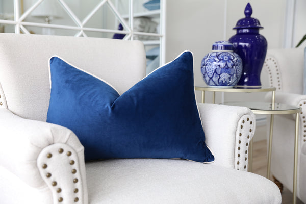 Regal Navy Cushion Rectangle