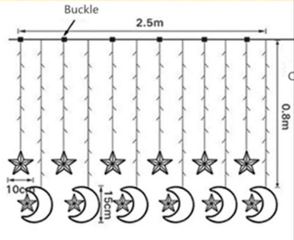 Eid /ramadan  moon&stars lights