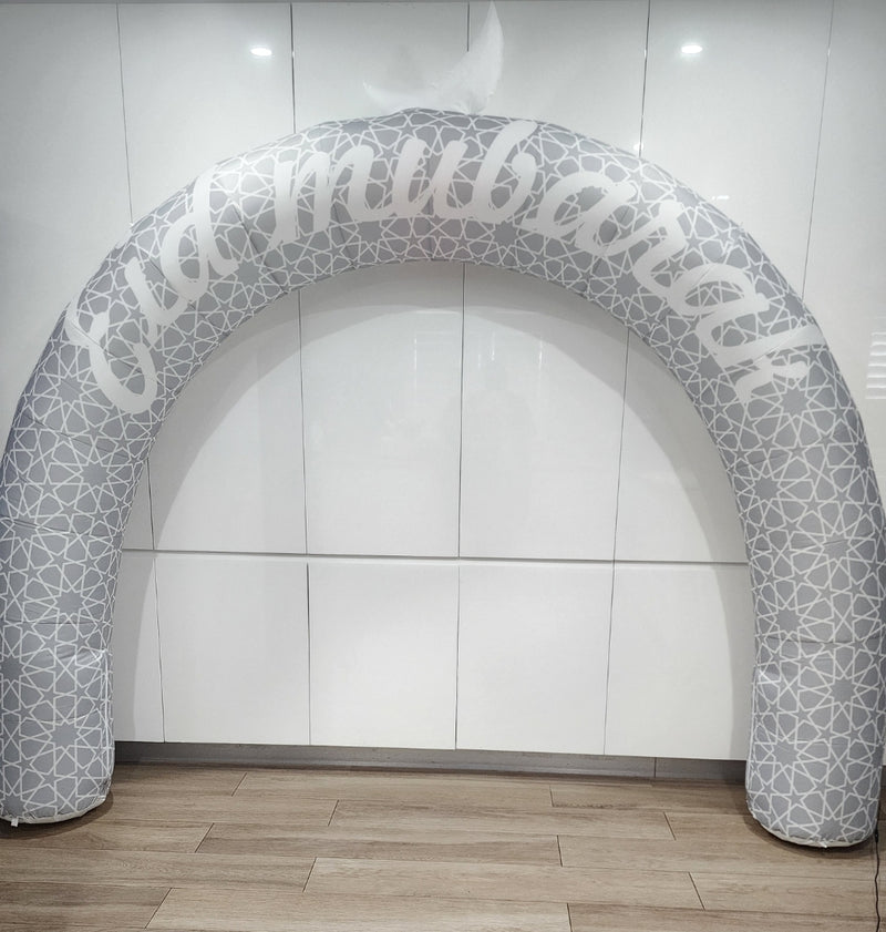 Eid/ramadan  grey /white eid arch inflatable