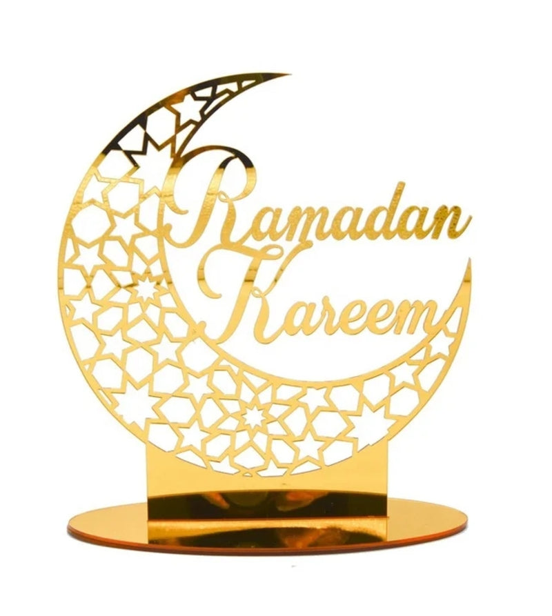 Ramadan kareem acrylic moon sign