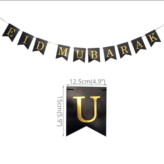 Black  gold eid banner