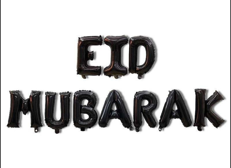 Black Eid mubarak  balloon